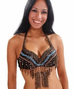 Miss Belly Dance Belly Dance Tribal Bra Top | TELA COINS