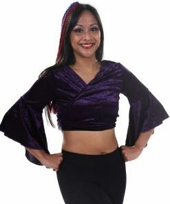 Miss Belly Dance Belly Dance Velvet Choli Tie Top | MELOURA TOPS