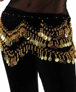 Miss Belly Dance Belly Dance Velvet Zig Zag Design Hip Scarf | ZEINA'S ZIGS