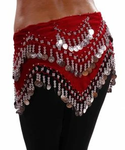 Miss Belly Dance Belly Dance Velvet Zig Zag Design Hip Scarf | ZEINA'S ZIGS