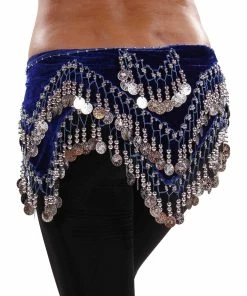 Miss Belly Dance Belly Dance Velvet Zig Zag Design Hip Scarf | ZEINA'S ZIGS