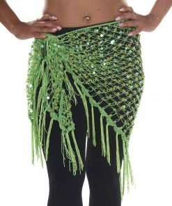 Miss Belly Dance Belly Dancer Colorful Net Hip Scarf | MASRI MESH