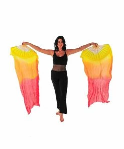 Miss Belly Dance Fan Veils Belly Dancer Fan Veil | SUNSET RAQS