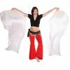 Miss Belly Dance Fan Veils Belly Dancer Fan Veil | WHITE