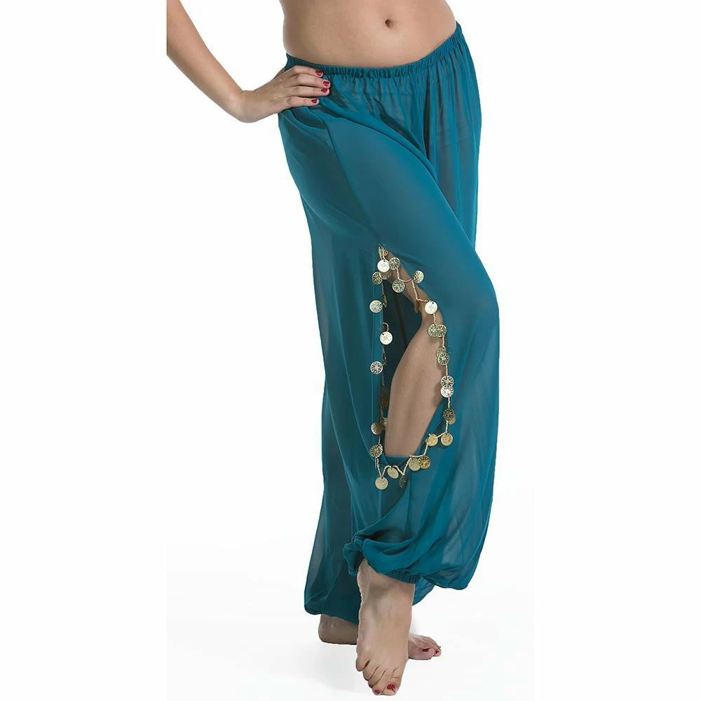 Miss Belly Dance Bellydancer Chiffon Harem Pants With Side Slits | MAIDEN DANCE BOTTOMS 8 Miss Belly Dance Bellydancer Chiffon Harem Pants With Side Slits | MAIDEN DANCE BOTTOMS