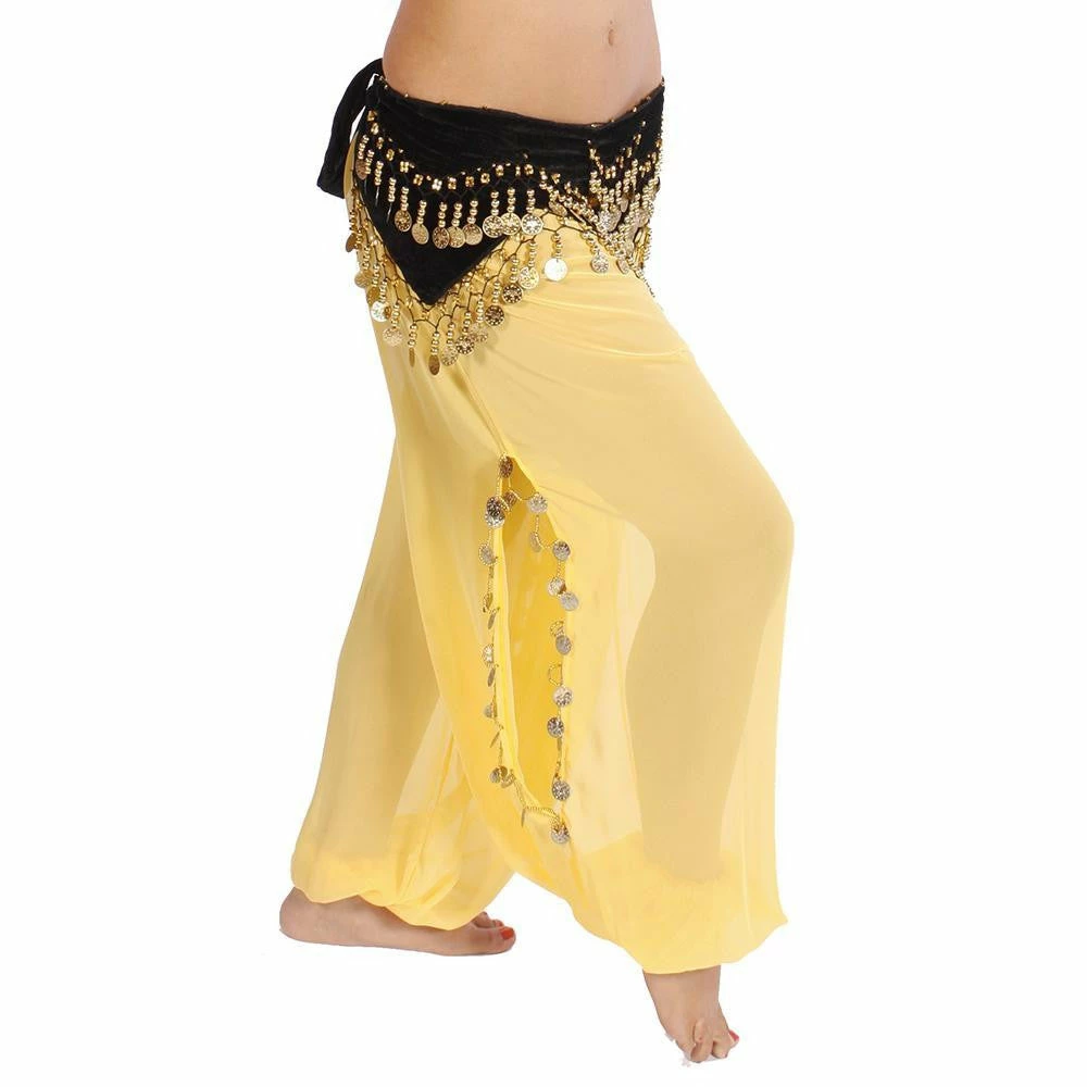 Miss Belly Dance Bellydancer Chiffon Harem Pants With Side Slits | MAIDEN DANCE BOTTOMS 9 Miss Belly Dance Bellydancer Chiffon Harem Pants With Side Slits | MAIDEN DANCE BOTTOMS