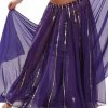 Miss Belly Dance Bellydancing Chiffon 10-Yards Full Circular Gypsy Skirt BOTTOMS