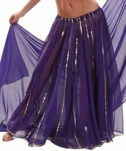 Miss Belly Dance Bellydancing Chiffon 10-Yards Full Circular Gypsy Skirt BOTTOMS
