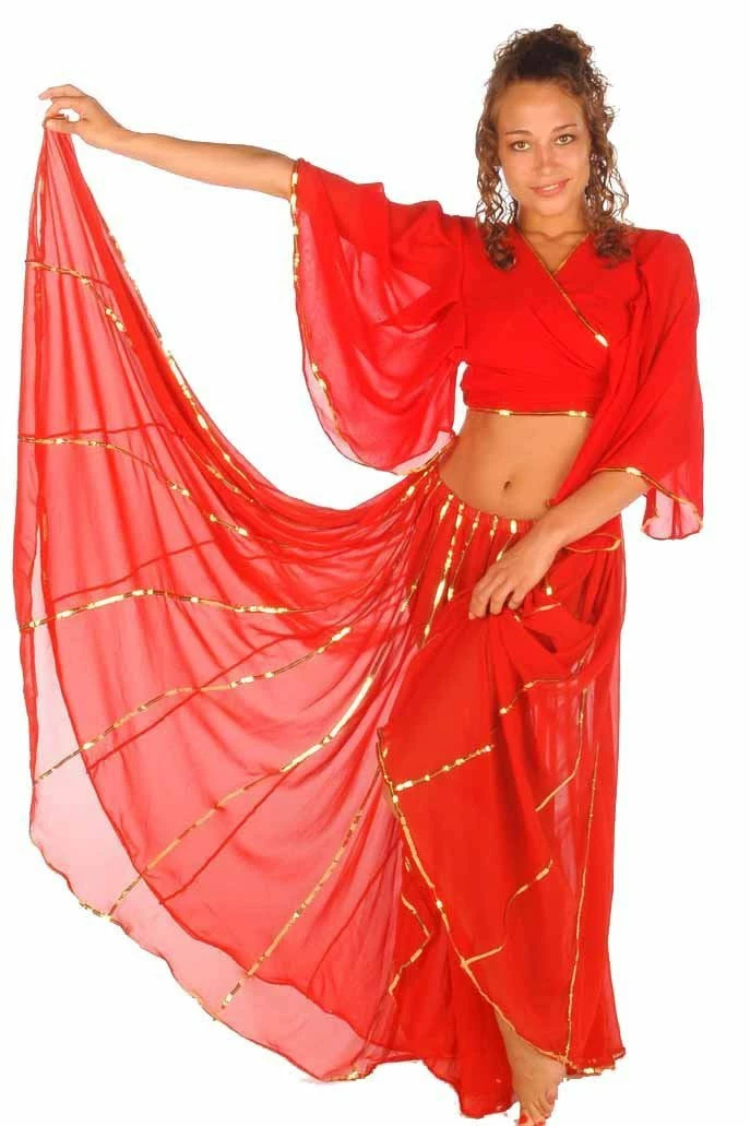 Miss Belly Dance Bellydancing Chiffon 10-Yards Full Circular Gypsy Skirt BOTTOMS 3 Miss Belly Dance Bellydancing Chiffon 10-Yards Full Circular Gypsy Skirt BOTTOMS