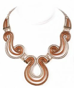 Miss Belly Dance Egypt Chain Necklace | TRICOLOR SWIRLS