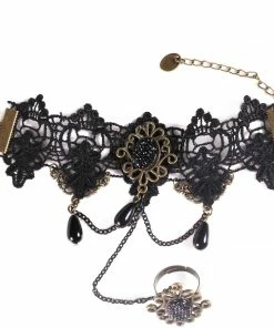 Miss Belly Dance JEWELRY & ACCESSORIES Lace Hand Flower With Stones | ELEGANT GOTH INSPIRATION2