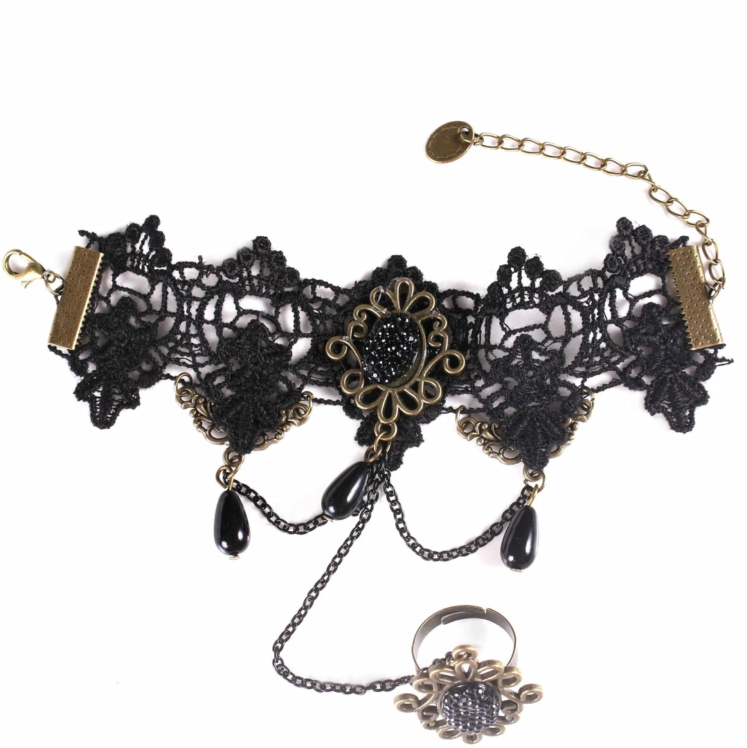 Miss Belly Dance JEWELRY & ACCESSORIES Lace Hand Flower With Stones | ELEGANT GOTH INSPIRATION2 1 Miss Belly Dance JEWELRY & ACCESSORIES Lace Hand Flower With Stones | ELEGANT GOTH INSPIRATION2