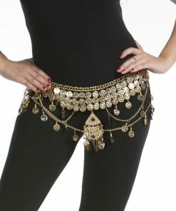 Miss Belly Dance Belly Dance Tribal Belt With Colored Stones |