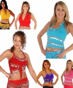 Miss Belly Dance Wholesale Lots Of 6 Mixed Belly Dance Stretchy Lycra Tops